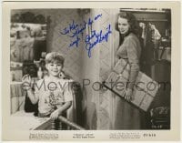 1b467 JANET LEIGH signed 8x10.25 still 1949 holding present & smiling at Gebert in Holiday Affair!
