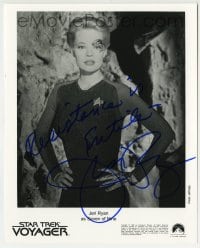 1b473 JERI RYAN signed TV 8x10 still 1998 portrait as Seven of Nine in TV's Star Trek: Voyager!