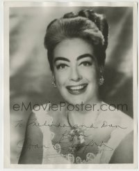 1b477 JOAN CRAWFORD signed deluxe 8x10 still 1960s head & shoulders portrait smiling really big!