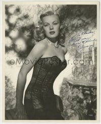 1b489 JUNE HAVER signed deluxe 8x10 still 1940s sexy portrait in tight strapless dress by Bert Six!