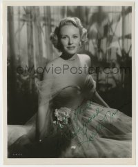 1b515 LUCILLE NORMAN signed 8x10 still 1940s great seated portrait in beautiful gown by Bert Six!
