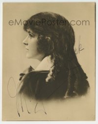 1b523 MARGUERITE CLARK signed deluxe 7x9 still 1910s great head & shoulders portrait from behind!