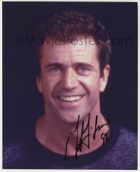 1b925 MEL GIBSON signed color 8x10 REPRO still 1998 head & shoulders portrait smiling really big!