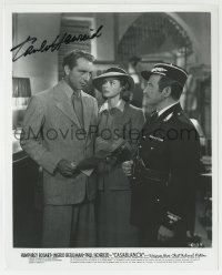 1b937 PAUL HENREID signed 8x10 REPRO still 1980s in a scene with Ingrid Bergman from Casablanca!