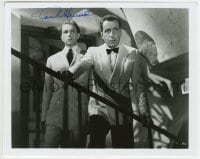 1b936 PAUL HENREID signed 8x10 REPRO still 1980s great close up with Humphrey Bogart in Casablanca!