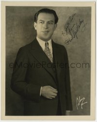 1b551 PHIL SPITALNY signed deluxe 8x10 still 1930s leader of one of the only all-girl orchestras!
