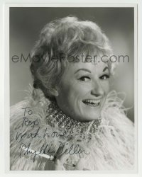 1b945 PHYLLIS DILLER signed 7x9 REPRO still 1980s great smiling portrait of the comedienne!