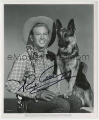 1b554 REX ALLEN signed 8.25x10 still 1951 cowboy portrait with his German Shepherd dog by Freulich!