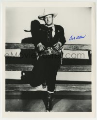 1b953 ROBERT ALLEN signed 8x10 REPRO still 1980s great close up cowboy portrait with shadows!