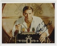 1b958 ROD TAYLOR signed color 8x10 REPRO still 1980s close up at the controls of the Time Machine!
