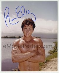 1b960 RON ELY signed color 8x10 REPRO still 2000s barechested portrait showing his great physique!