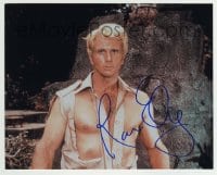 1b961 RON ELY signed color 8x10 REPRO still 2000s great close up in torn shirt as Doc Savage!