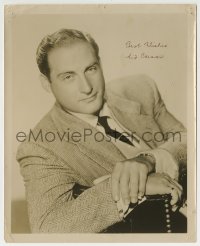 1b580 SID CAESAR signed 8x10 still 1950s youthful seated portrait of the famous comedian!