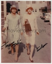 1b973 SOME LIKE IT HOT signed color 8x10 REPRO still 1980s by BOTH Tony Curtis & Jack Lemmon in drag!