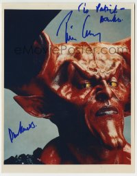 1b986 TIM CURRY signed color 8x10.25 REPRO still 2000s great portrait as Darkness from Legend!