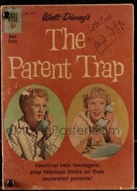 1b619 HAYLEY MILLS signed comic book 1961 Dell Comics adaptation of Walt Disney's The Parent Trap!