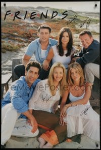 1b051 FRIENDS signed 27x40 commercial poster 1994 Aniston, Cox, Kudrow, LeBlanc, Perry, Schwimmer!