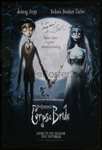 1b020 CORPSE BRIDE signed teaser DS 1sh 2005 by director Tim Burton, stop-motion horror musical!