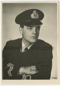 1b387 DAVID PEEL signed deluxe 5x7 still 1943 great portrait in uniform from Escape to Danger!