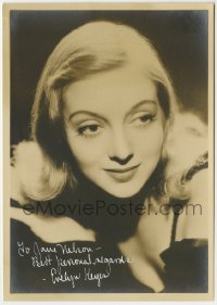 1b410 EVELYN KEYES signed deluxe 5x7 still 1940s head & shoulders portrait of the beautiful blonde!