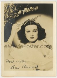 1b476 JOAN BENNETT signed deluxe 5x7 still 1940s close portrait of the beautiful leading lady!