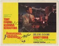 1b100 ARRIVEDERCI, BABY signed LC #7 1966 by Tony Curtis, who's talking to Lionel Jeffries!
