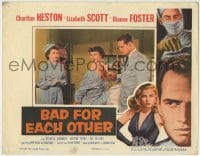 1b102 BAD FOR EACH OTHER signed LC 1953 by Ann Robinson, who's being examined by Charlton Heston!