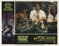 1b170 SWAMP THING signed LC #6 1982 by Adrienne Barbeau & one other, who's close up in laboratory!