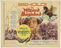 1b183 WIZARD OF BAGHDAD signed TC 1960 by Barry Coe, great image of Dick Shawn in Arabian harem!