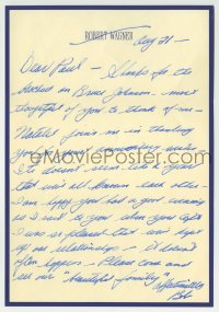 1b280 ROBERT WAGNER signed letter 1970s Natalie Wood joins him in thankis for anniversary wishes!