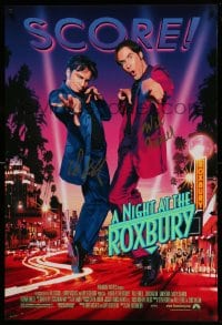 1b030 NIGHT AT THE ROXBURY signed 1sh 1998 by BOTH Will Ferrell AND Chris Kattan, from SNL sketch!