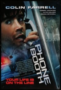 1b033 PHONE BOOTH signed style A DS 1sh 2003 by Colin Farrell, directed by Joel Schumacher!