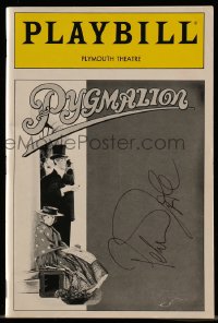 1b647 PETER O'TOOLE signed playbill 1987 Pygmailion opening night, O'Toole played Professor Higgins!