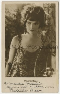 1b693 PRISCILLA DEAN signed German 4x6 postcard 1920s sexy portrait of the Universal leading lady!