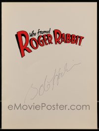 1b219 BOB HOSKINS signed screening program 1988 when he made Who Framed Roger Rabbit!
