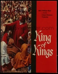 1b213 KING OF KINGS signed hardcover souvenir program book 1961 by Hurd Hatfield, w/ color photos!