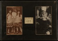 1b002 AL JOLSON signed 2x3 cut album page in 14x20 display 1920s with images of him in blackface!