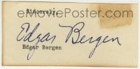1b706 EDGAR BERGEN/CHARLIE MCCARTHY signed 2x4 cut album page 1950s frame it w/included 8x10 still!