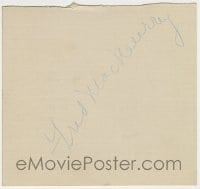 1b710 FRED MACMURRAY signed 4x4 cut index card 1935 it can be framed & displayed with a repro still!