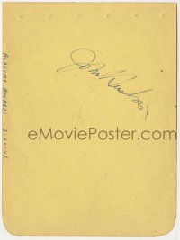 1b716 JOHN HUSTON/BARBARA EILER signed 5x6 cut album page 1949 can be framed with a repro still!