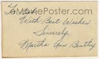 1b724 MARTHA ANN BENTLEY signed 3x4 cut album page 1950s can be framed with included 8x10 still!