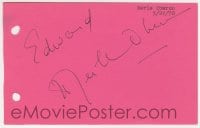 1b726 MERLE OBERON signed 4x6 cut album page 1970 it can be framed & displayed with a repro still!