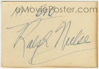 1b730 RALPH NIELSEN signed 2x3 cut album page 1950s can be framed with the included 8x10 still!