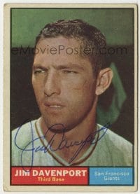 1b649 JIM DAVENPORT signed trading card 1961 he played shortstop & third base for the SF Giants!