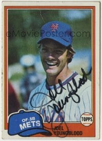 1b650 JOEL YOUNGBLOOD signed trading card 1981 he played outfield & 3rd base for the New York Mets!
