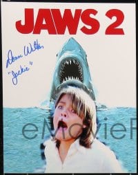 1b879 JAWS 2 signed 8 color 8x10 REPRO stills 1978 by Wilkes, Van Zandt, Vorgan, Dunlop & two more!