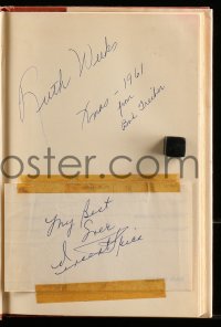 1b293 VINCENT PRICE signed receipt 1961 taped to the first page of The Book of Joe first edition!