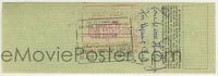 1b674 ERICH VON STROHEIM signed 3x9 canceled check 1955 paid by Goldwyn, w/great Sunset Blvd still!