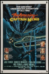 1c066 AMAZING CAPTAIN NEMO int'l 1sh 1978 sci-fi art of divers in the greatest underwater adventure!