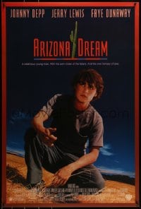 1c082 ARIZONA DREAM 1sh 1994 Faye Dunaway, cool image of Johnny Depp!